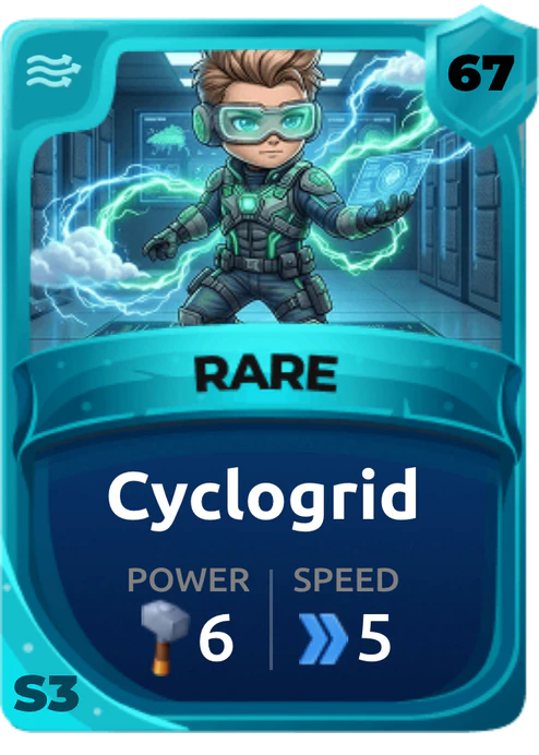 Cyclogrid Card (Rarity: Rare, Affinity: Air, Set: Season 3)