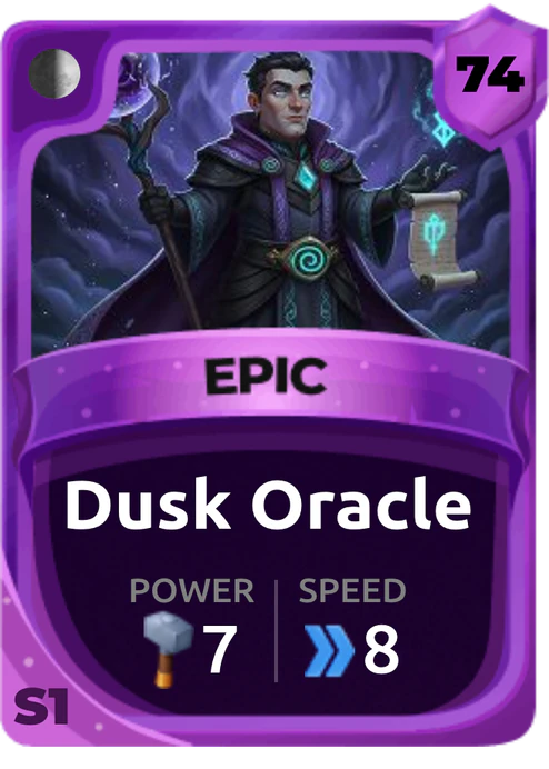 Dusk Oracle Card (Rarity: Epic, Affinity: Shadow, Set: Season 1)