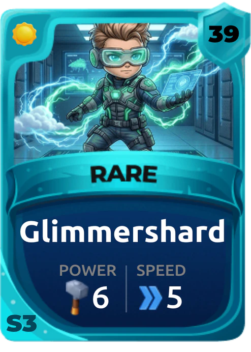 Glimmershard Card (Rarity: Rare, Affinity: Light, Set: Season 3)
