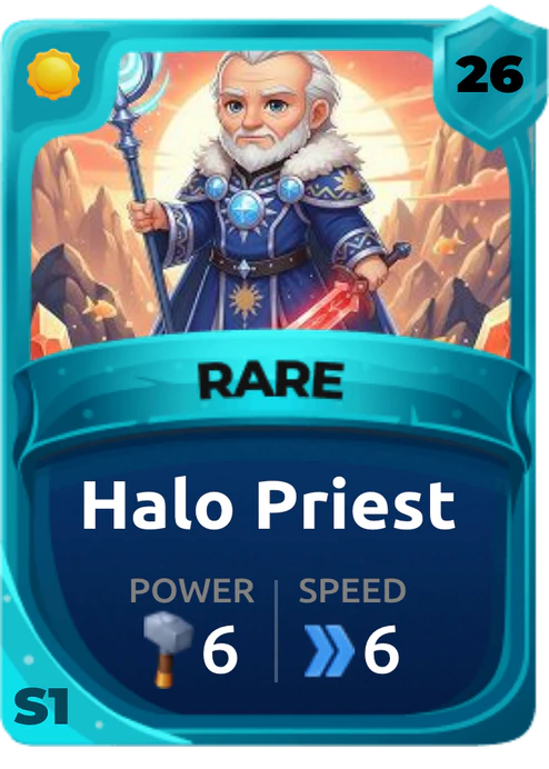 Halo Priest Card (Rarity: Rare, Affinity: Light, Set: Season 1)