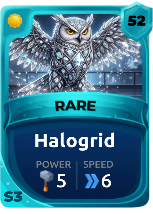 Halogrid Card (Rarity: Rare, Affinity: Light, Set: Season 3)