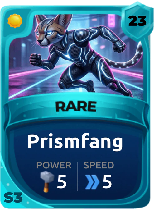 Prismfang Card (Rarity: Rare, Affinity: Light, Set: Season 3)