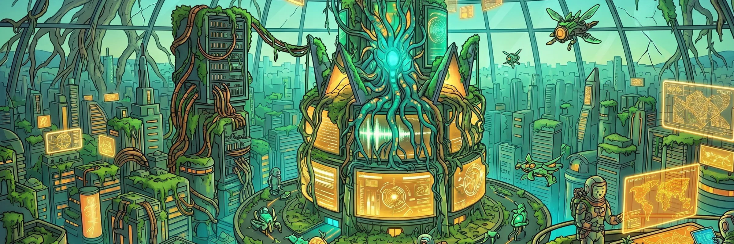 The overgrowth protocol. The city trying to heal itself.