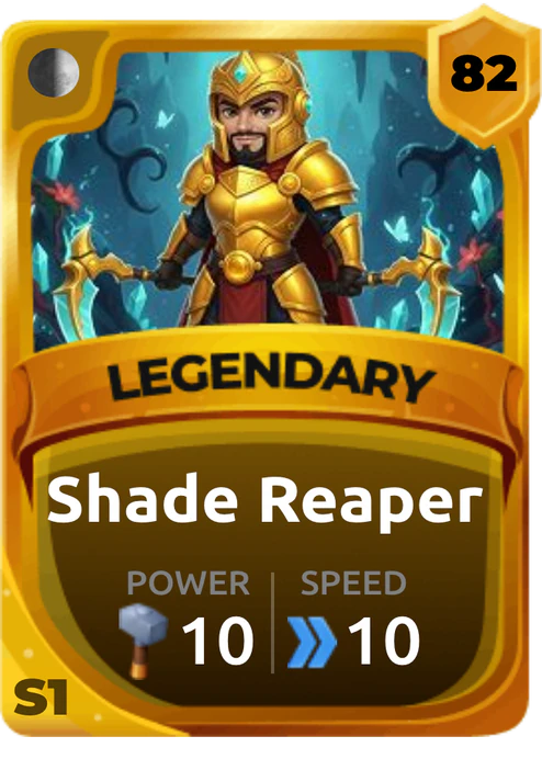 Shade Reaper Card (Rarity: Legendary, Affinity: Shadow, Set: Season 1)