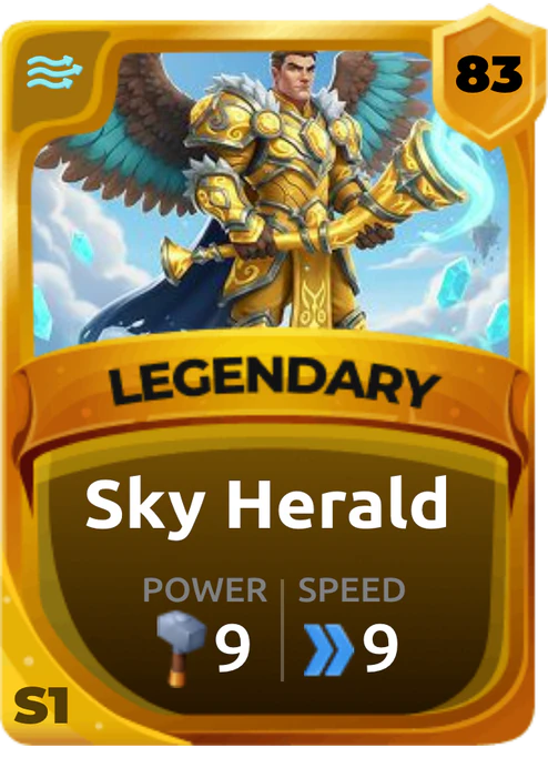 Sky Herald Card (Rarity: Legendary, Affinity: Air, Set: Season 1)