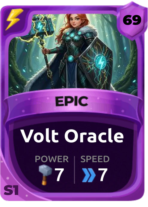 Volt Oracle Card (Rarity: Epic, Affinity: Lightning, Set: Season 1)