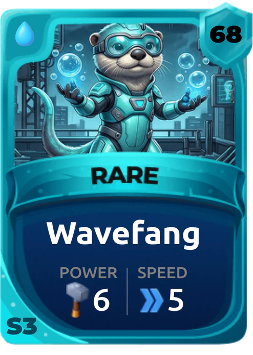Wavefang Card (Rarity: Rare, Affinity: Water, Set: Season 3)