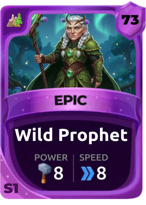 Wild Prophet Card (Rarity: Epic, Affinity: Nature, Set: Season 1)